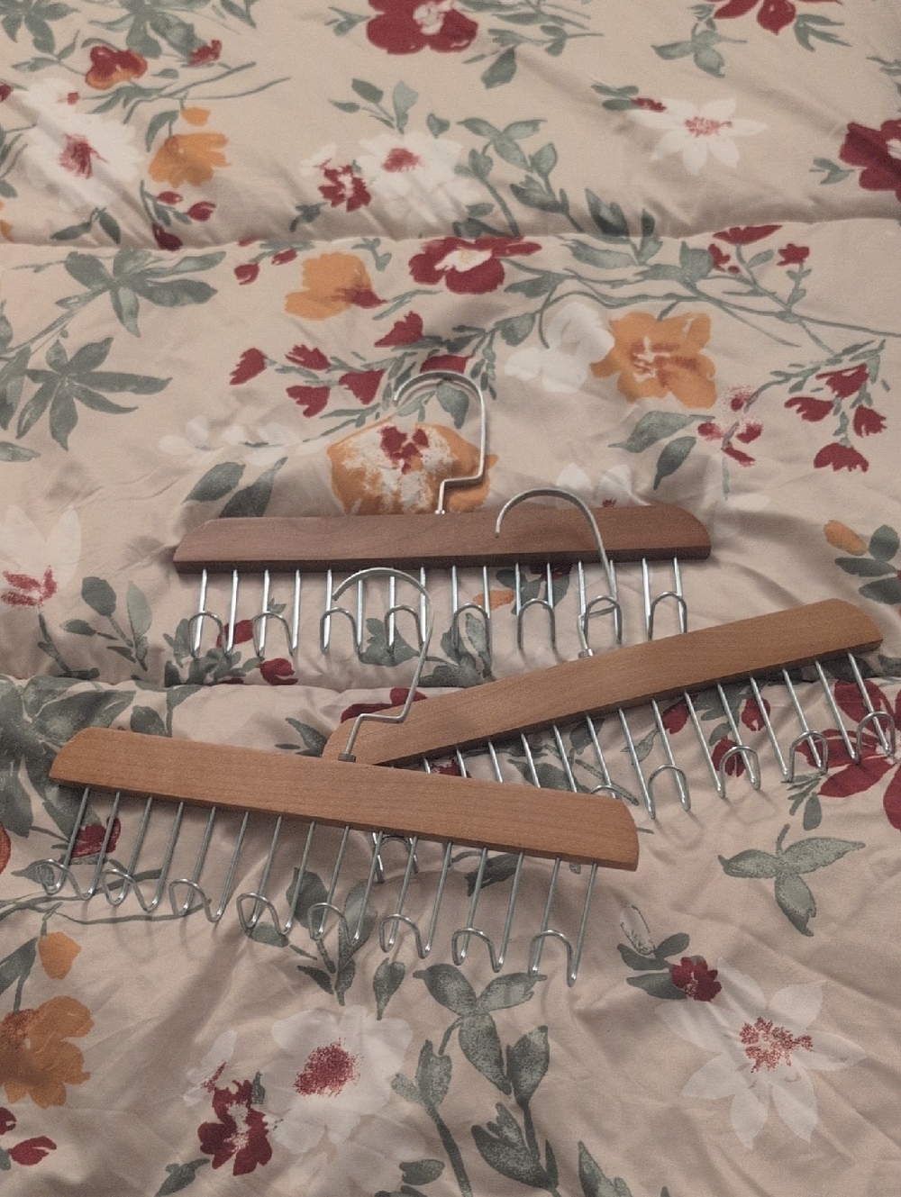Wooden Multi-Hook Pants/Scarf Hangers - Natural Wood